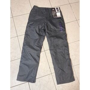 ZeroXposur Mens Snow Pants Medium Grey Black Water Resistant Lined Zip Ankle